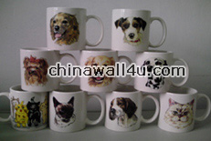 CT650 Mugs with dog decal  
