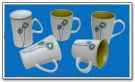 CT445 2 tone matte & shiny décor mugs